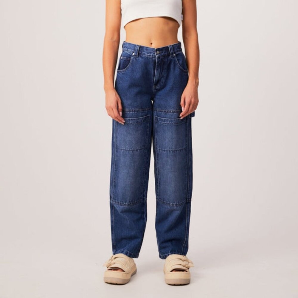 BNWT Afends - Moss - Women's Hemp Denim Double Knee Carpenter Pants